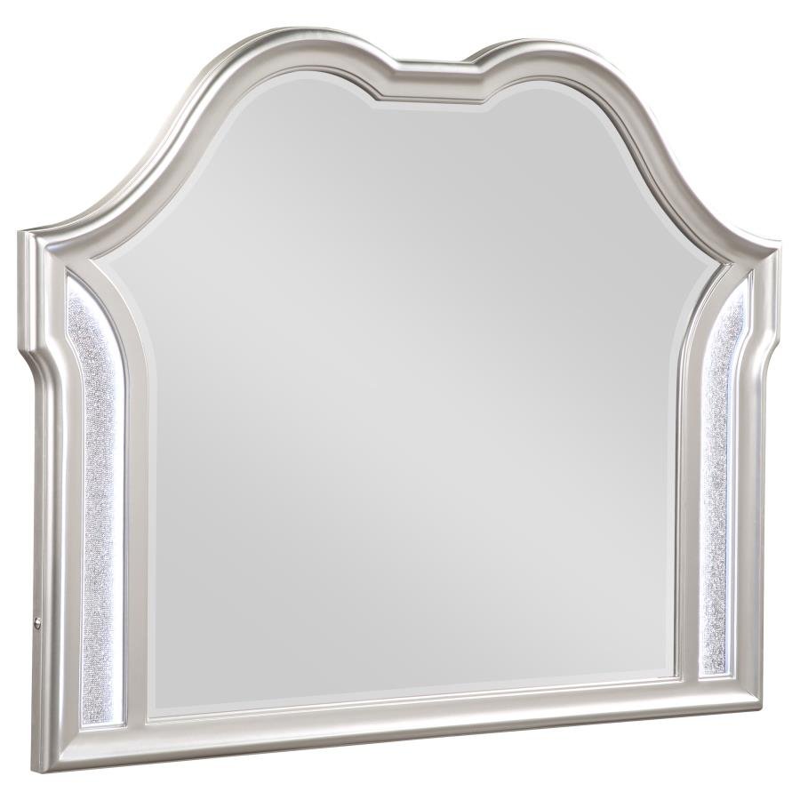EVANGELINE DRESSER MIRROR SILVER OAK