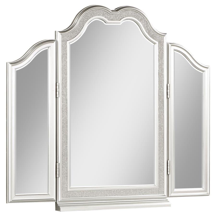 EVANGELINE TRI-FOLD VANITY MIRROR SILVER OAK