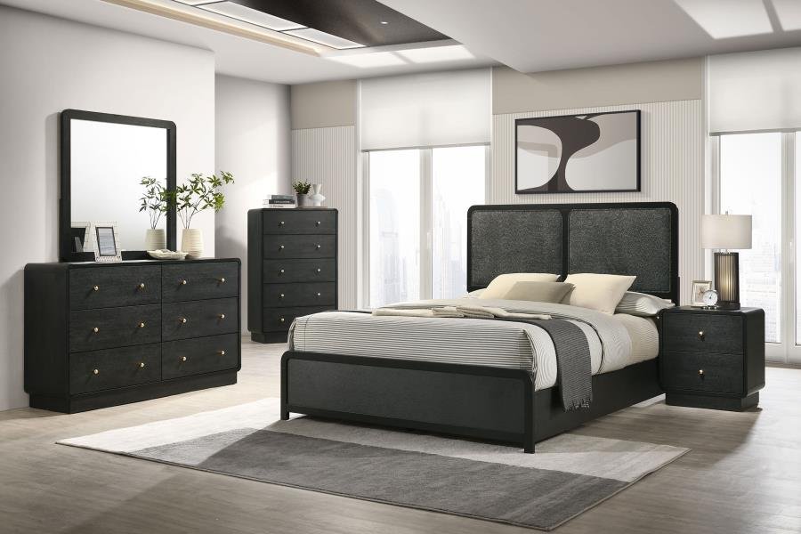 CAVELLE 5-PIECE QUEEN BEDROOM SET BLACK