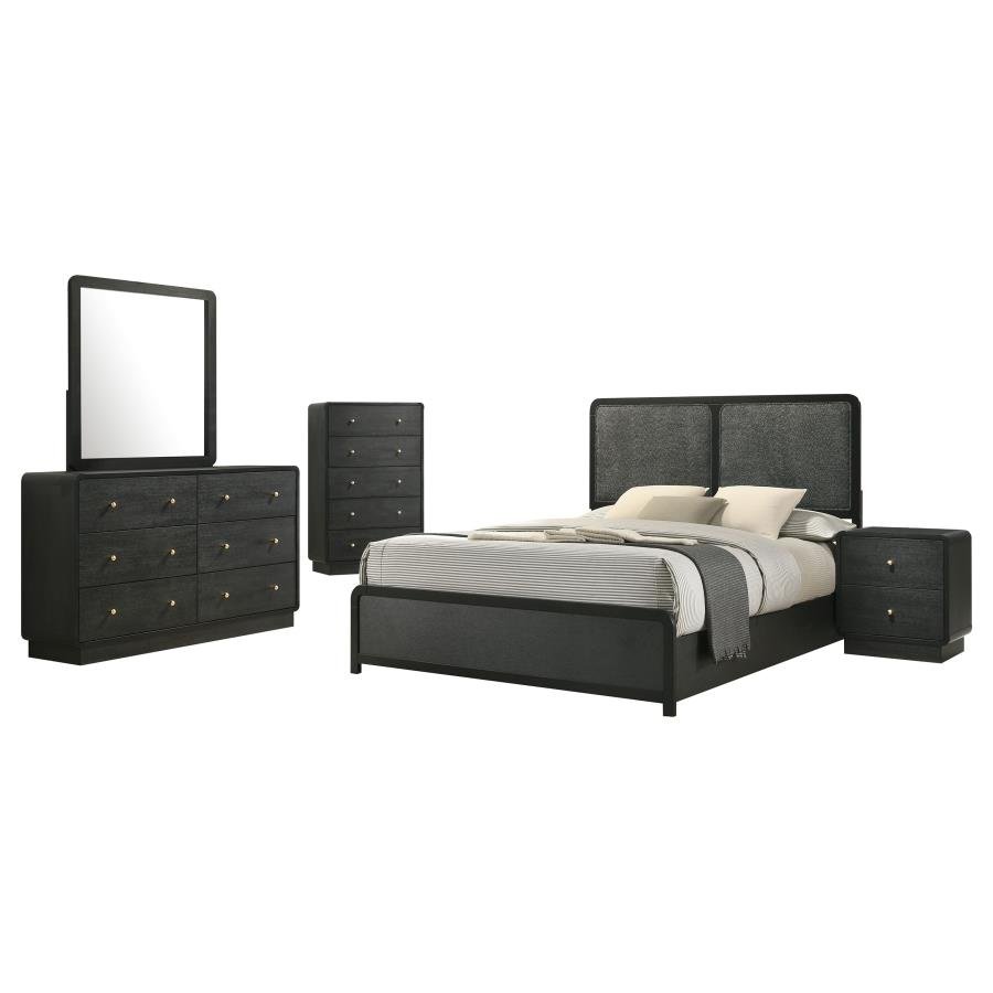 CAVELLE 5-PIECE QUEEN BEDROOM SET BLACK - Image 2