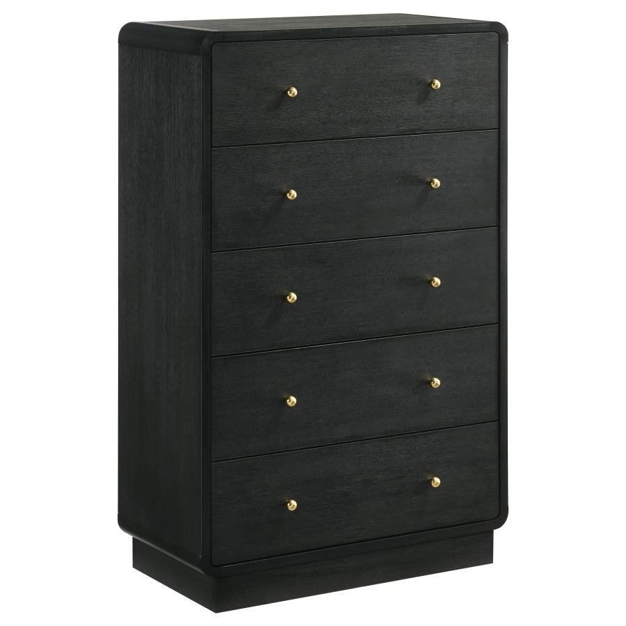 CAVELLE 5-PIECE QUEEN BEDROOM SET BLACK - Image 11