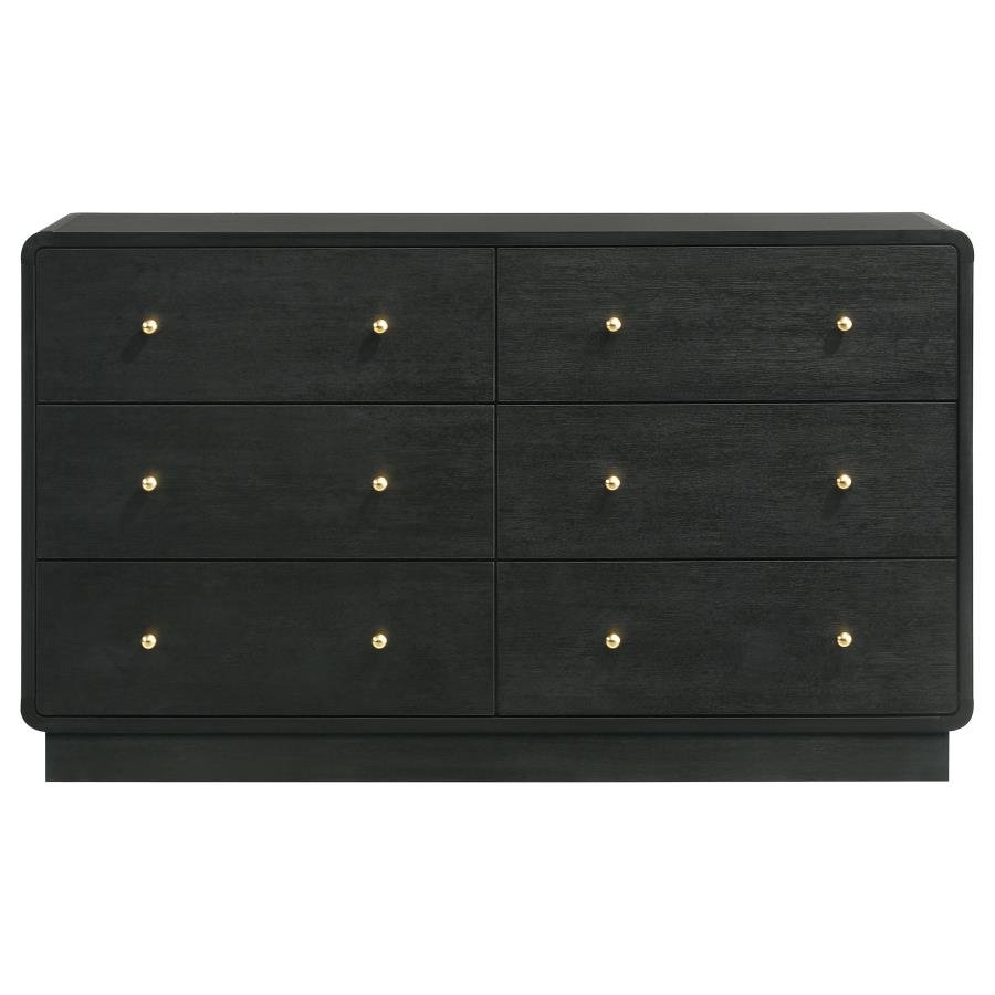 CAVELLE 6-DRAWER DRESSER CABINET BLACK - Image 3