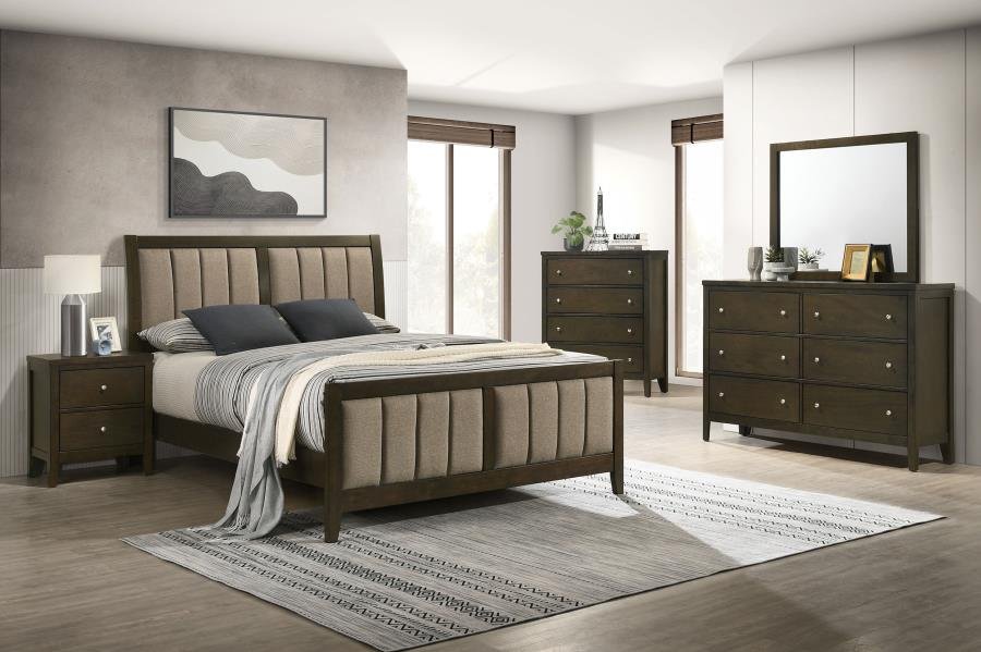 WILKES 5-PIECE QUEEN BEDROOM SET DARK COCOA