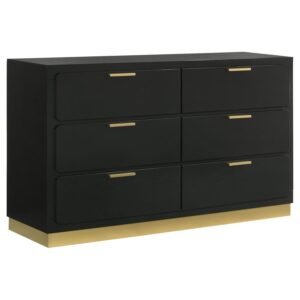 CARAWAY 6-DRAWER DRESSER BLACK