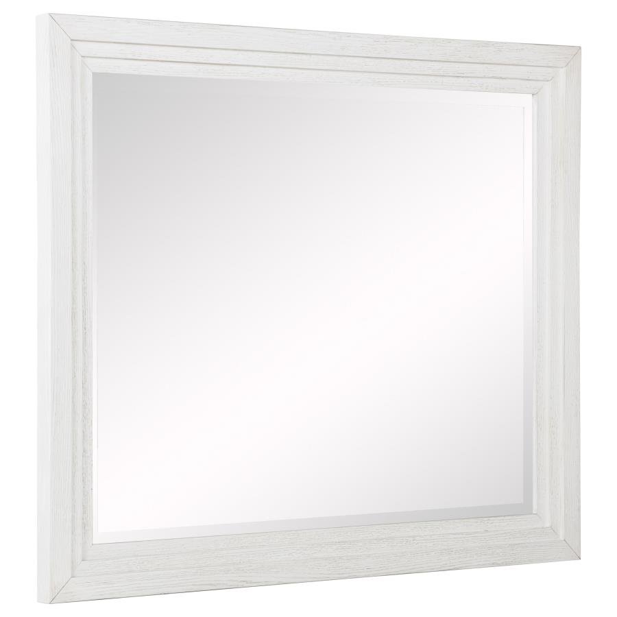 MARIELLE DRESSER MIRROR DISTRESSED WHITE