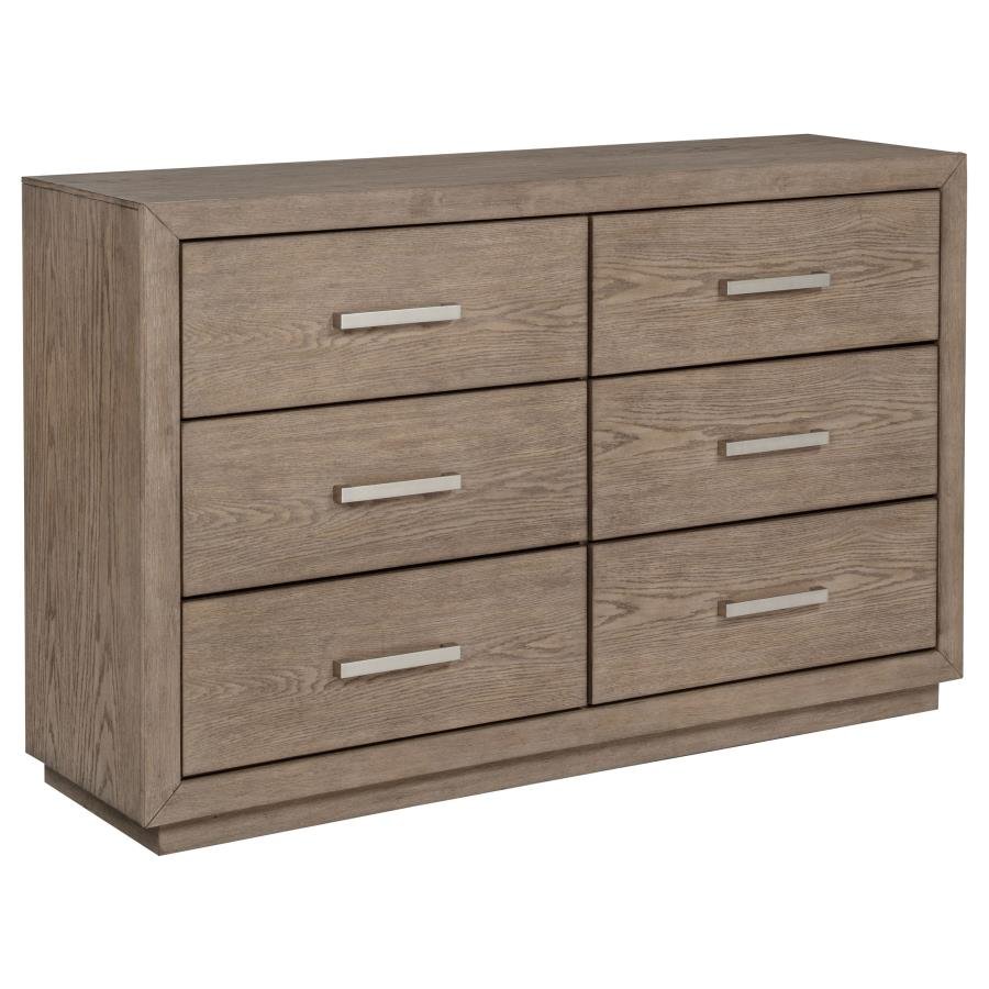 KENORA 6-DRAWER DRESSER BARLEY BROWN