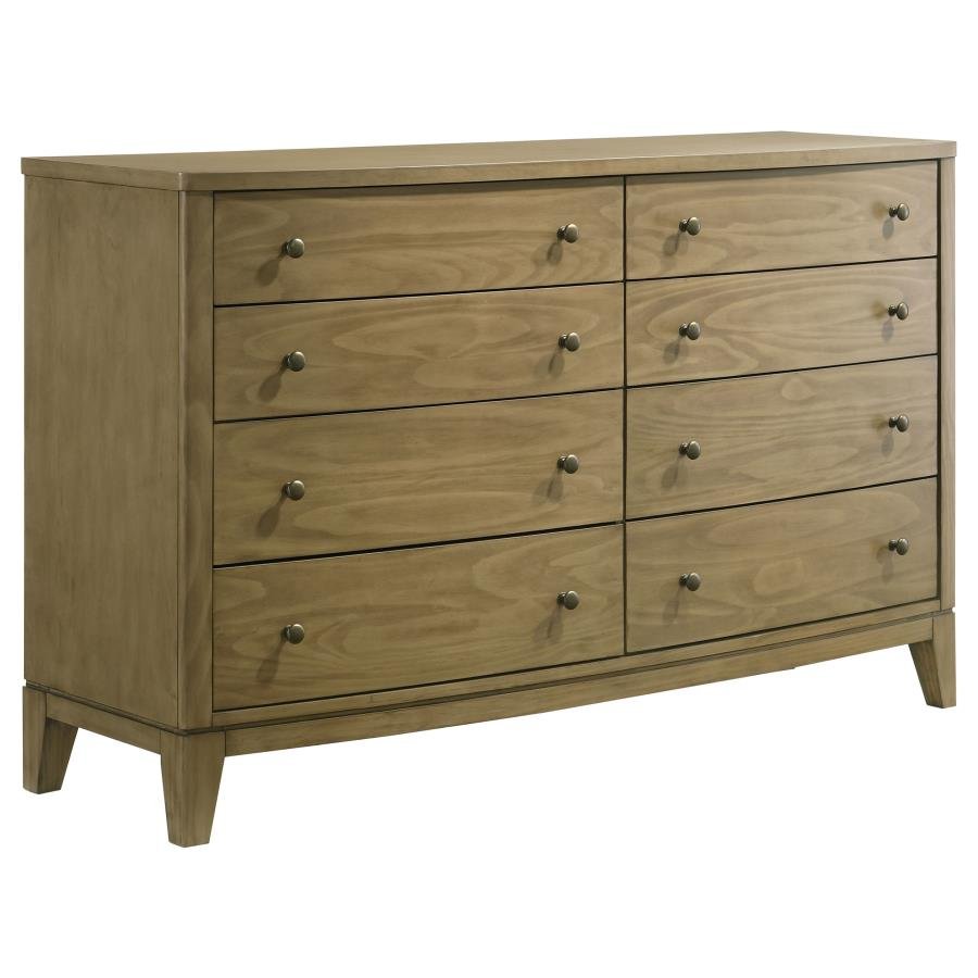 GRANADA 8-DRAWER DRESSER CABINET NATURAL PINE