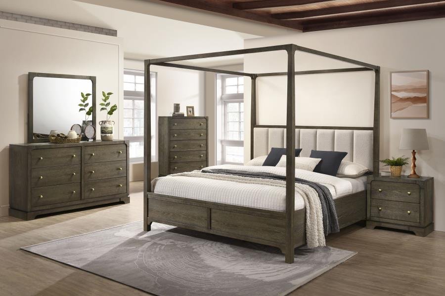 GRAN PARK 5-PIECE QUEEN BEDROOM SET DARK COCOA