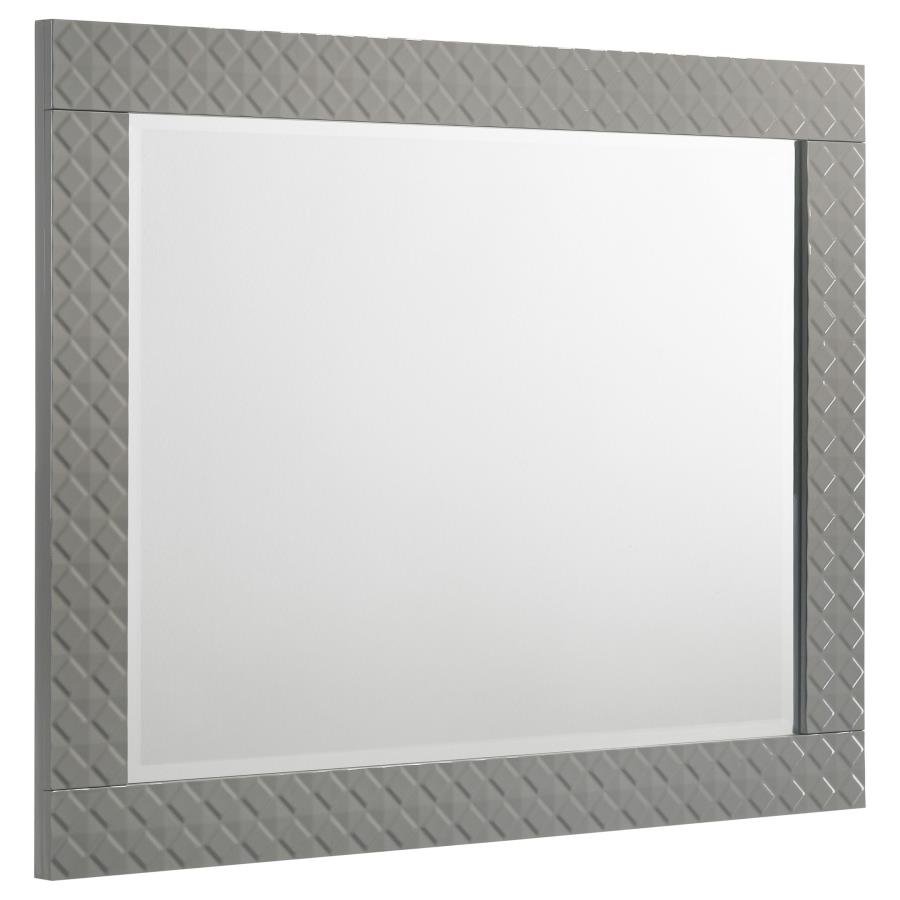 IVES DRESSER MIRROR GREY HIGH GLOSS