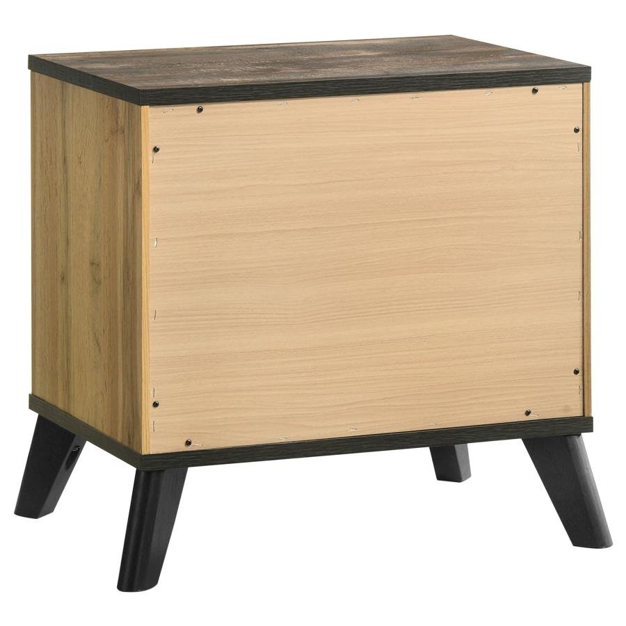 KAYWOOD 2-DRAWER NIGHTSTAND BEDSIDE TABLE NATURAL PINE - Image 4
