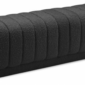 Heathrow Boucle Fabric Upholstered Bench