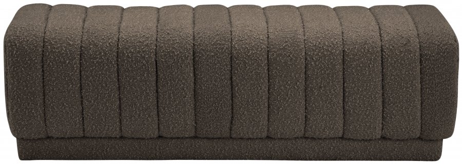 Heathrow Boucle Fabric Upholstered Bench - Image 3