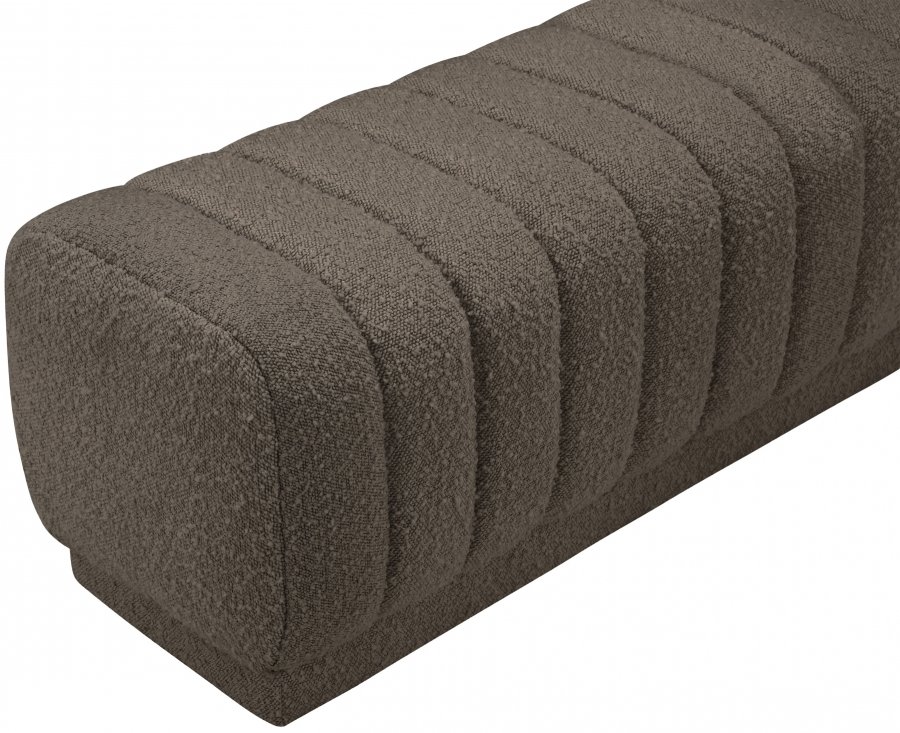 Heathrow Boucle Fabric Upholstered Bench - Image 5