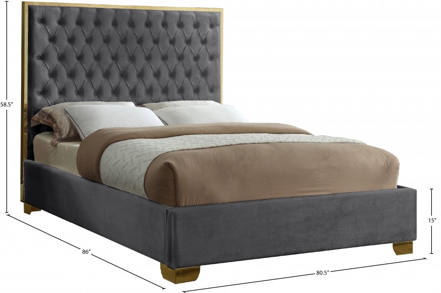 2383_0.jpg Lana Velvet Upholstered Bed - Image 3