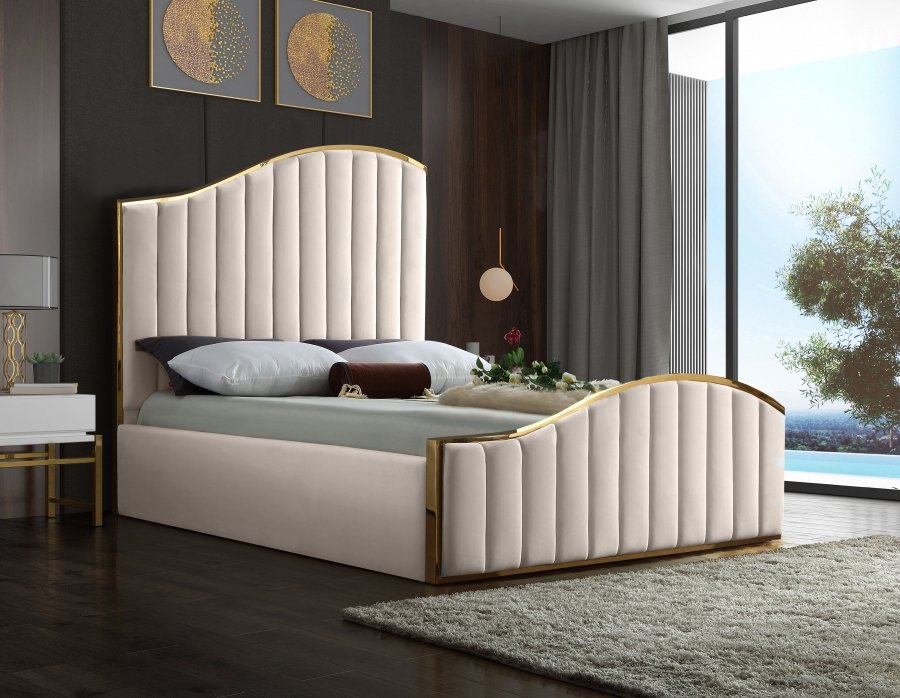 Jolie Velvet Upholstered Bed - Image 2