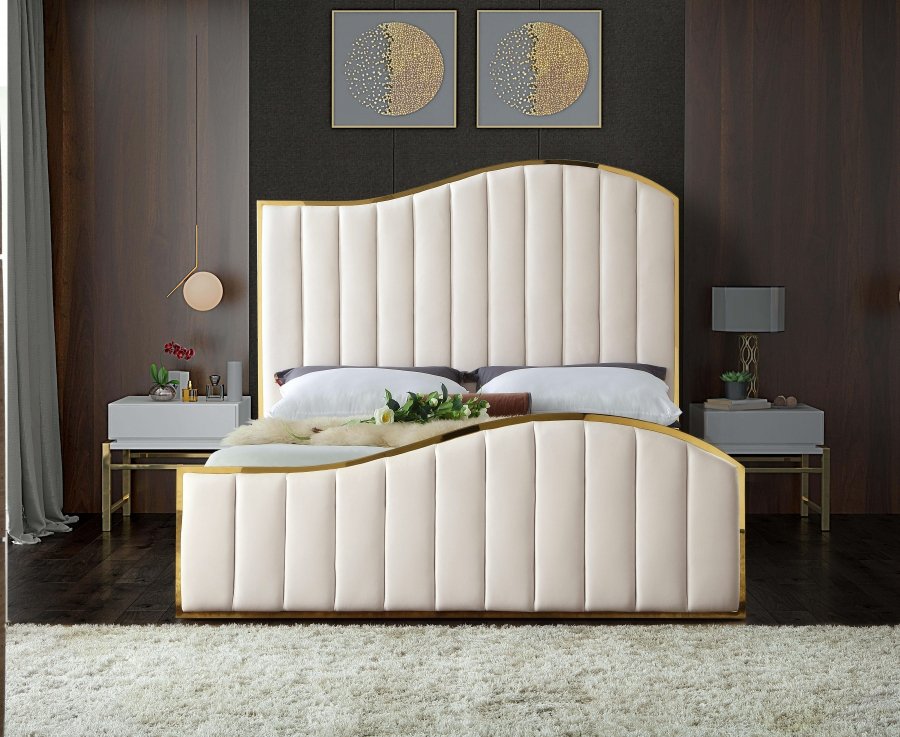 Jolie Velvet Upholstered Bed - Image 3