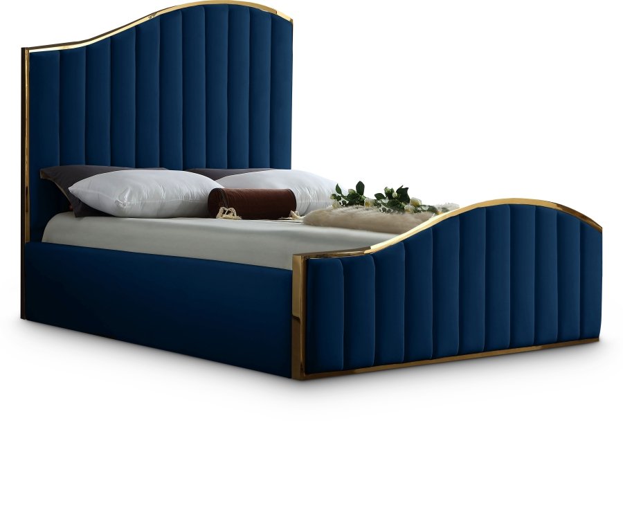 Jolie Velvet Upholstered Bed