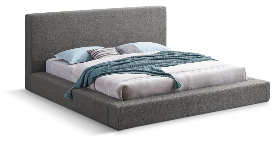 Terra Boucle Fabric Upholstered Bed