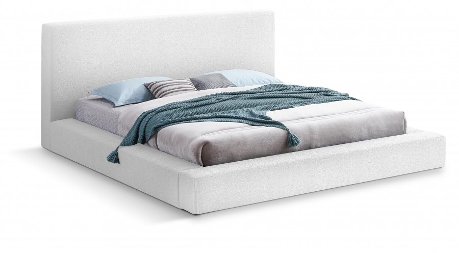 Terra Boucle Fabric Upholstered Bed