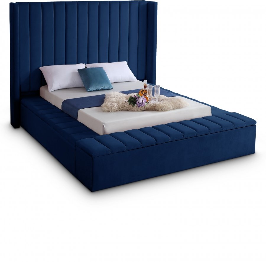 Kiki Velvet Upholstered Bed