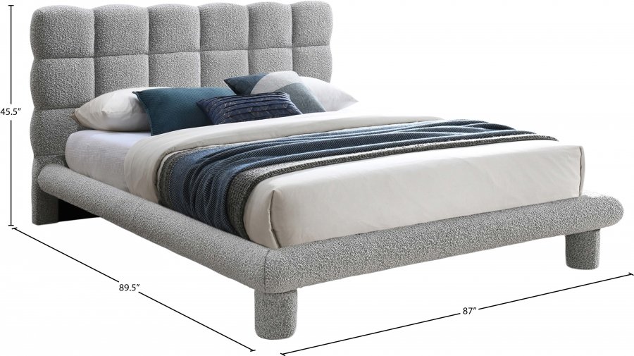 27161_0.jpg Deco Boucle Fabric Upholstered Bed - Image 6