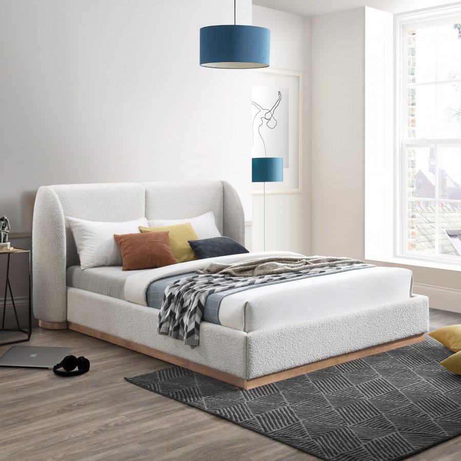 Jardin Boucle Fabric Upholstered Bed - Image 2