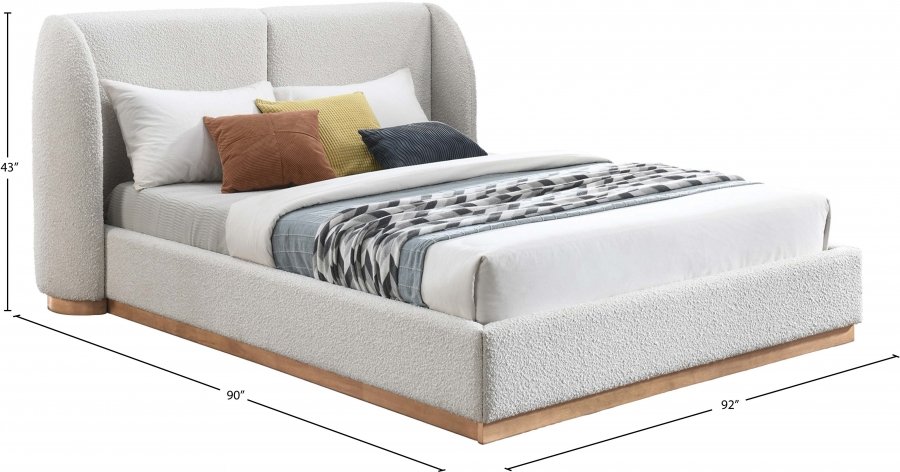 Jardin Boucle Fabric Upholstered Bed - Image 7