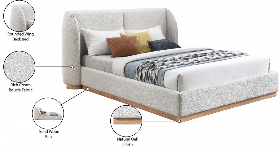 Jardin Boucle Fabric Upholstered Bed - Image 8