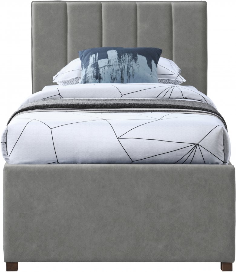 Hudson Vegan Leather Upholstered Twin Trundle Bed - Image 3
