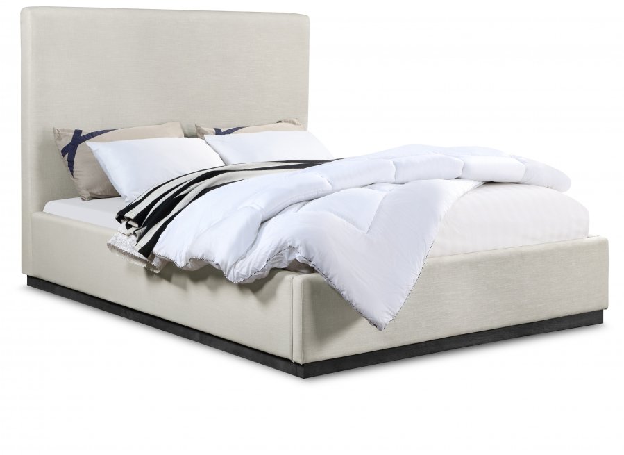 Alfie Linen Textured Fabric Upholstered Bed