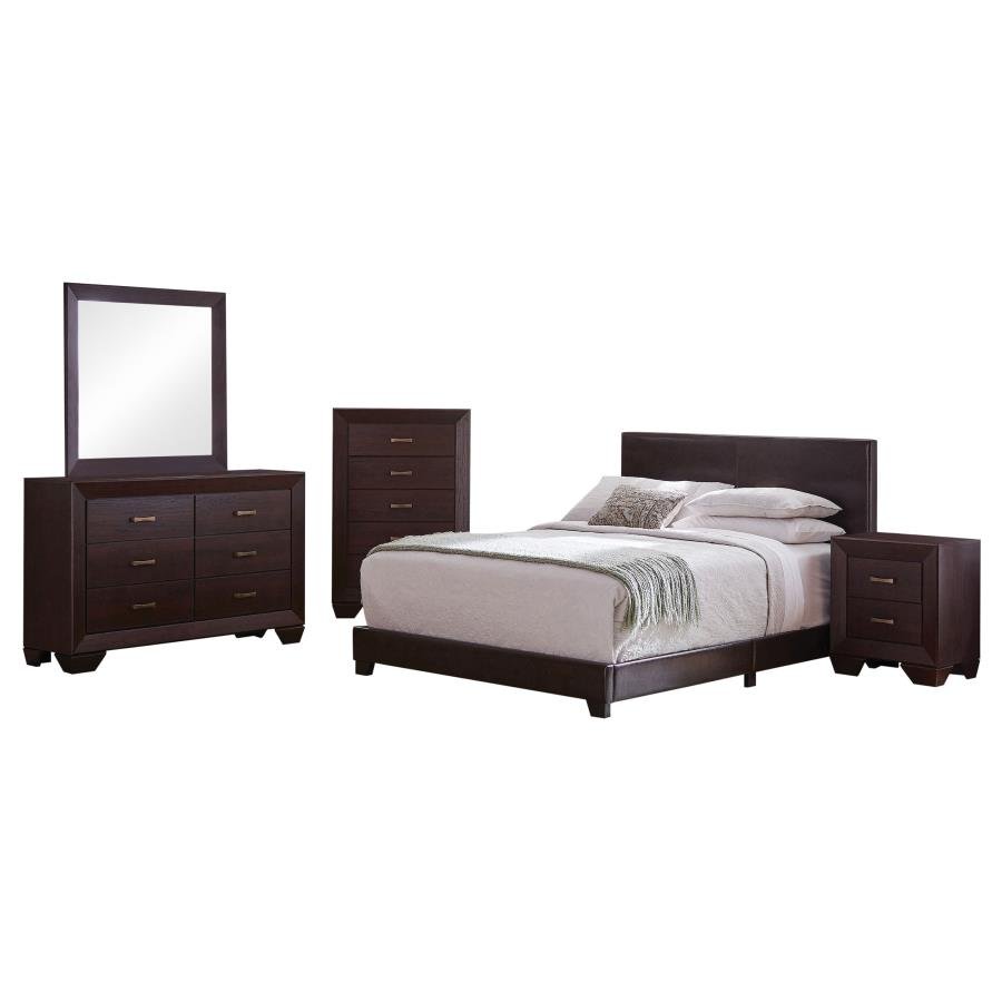 DORIAN 5-PIECE QUEEN BEDROOM SET DARK COCOA