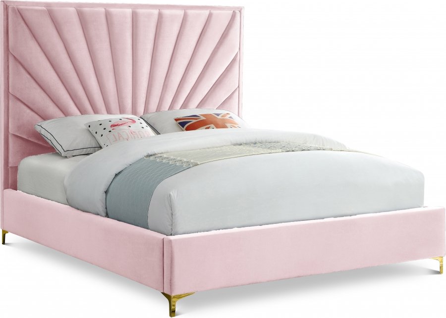 Eclipse Velvet Upholstered Bed
