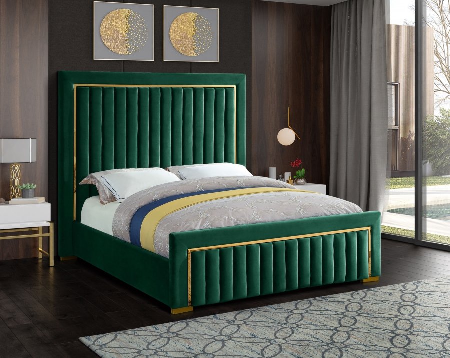 Dolce Velvet Upholstered Queen Bed - Image 2