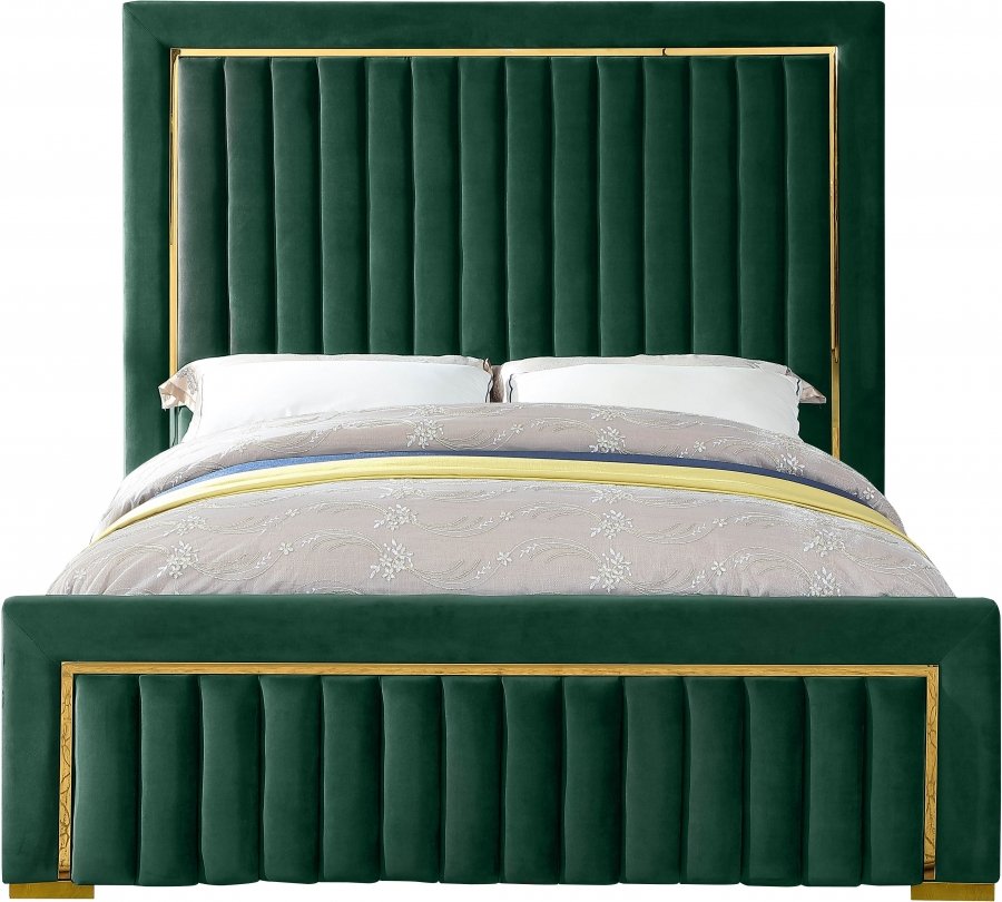 Dolce Velvet Upholstered Queen Bed - Image 3