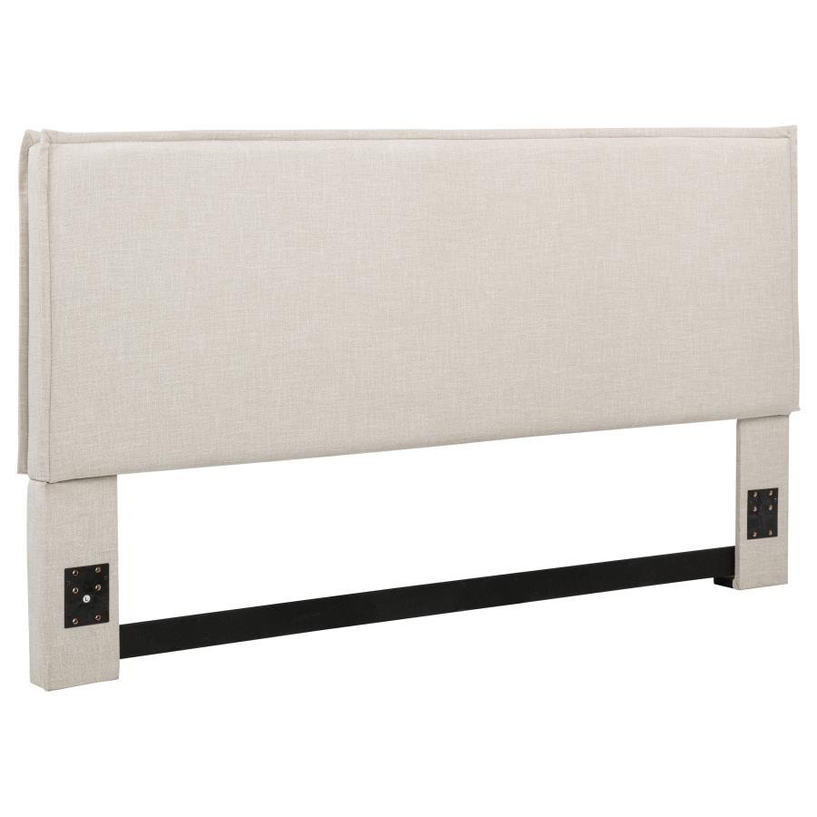 IZZY UPHOLSTERED KING PANEL HEADBOARD SAND