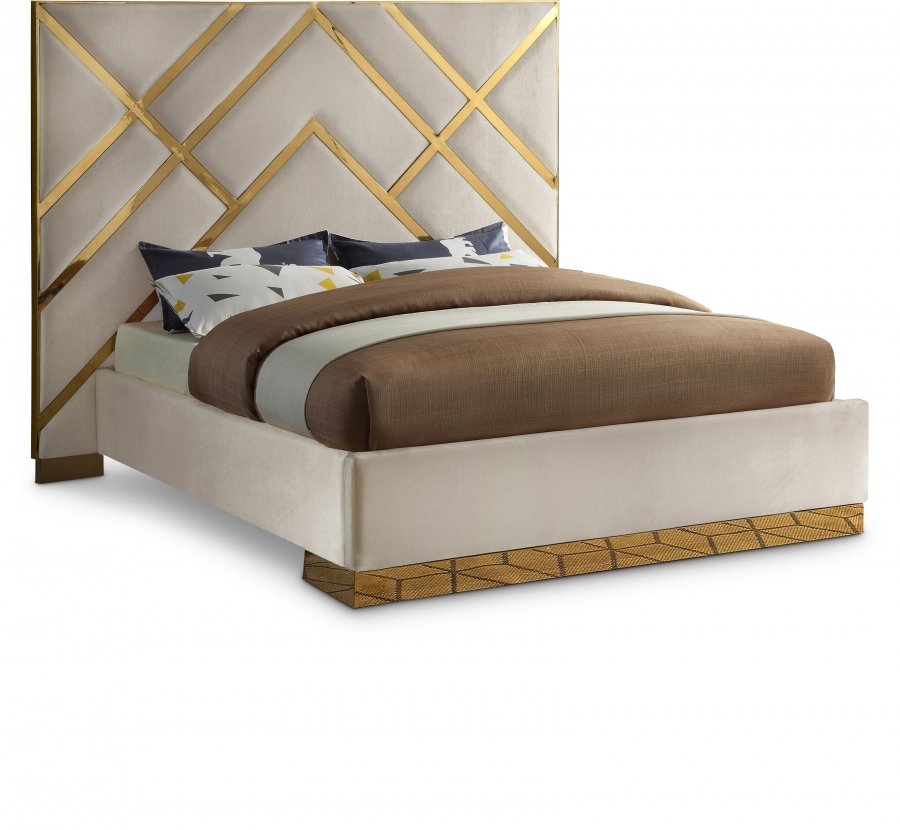 Vector Velvet Upholstered Bed