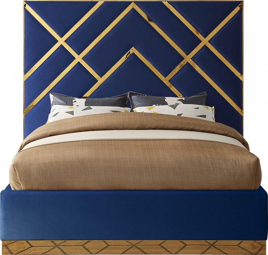 Vector Velvet Upholstered Bed - Image 3