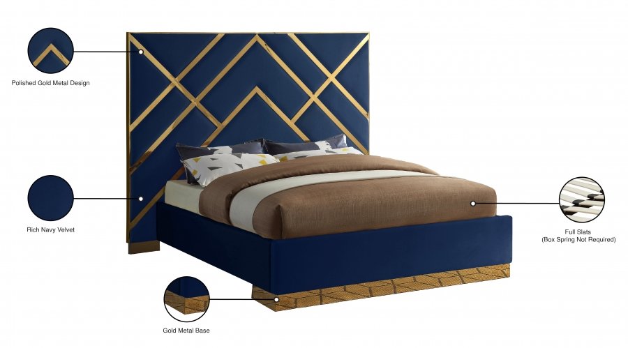 Vector Velvet Upholstered Bed - Image 6