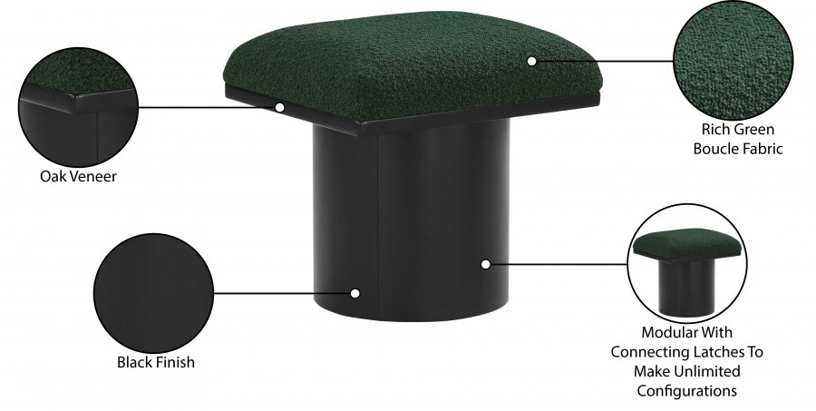 Pavilion Boucle Fabric Upholstered Stool - Image 8