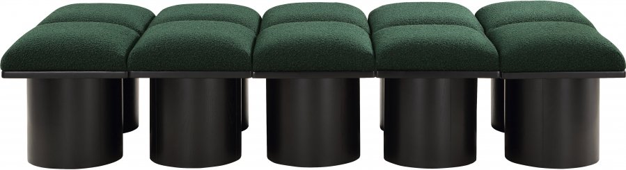 Pavilion Boucle Fabric Upholstered 10pc. Modular Bench - Image 3