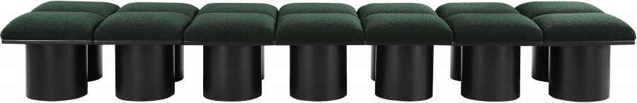 Pavilion Boucle Fabric Upholstered 14pc. Modular Bench - Image 3