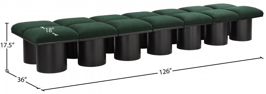 Pavilion Boucle Fabric Upholstered 14pc. Modular Bench - Image 6