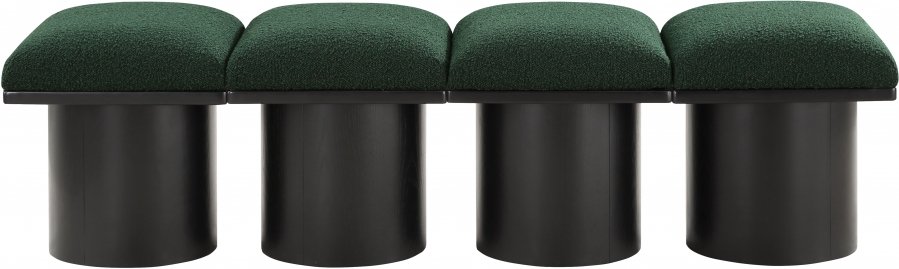 Pavilion Boucle Fabric Upholstered 4pc. Modular Bench - Image 3