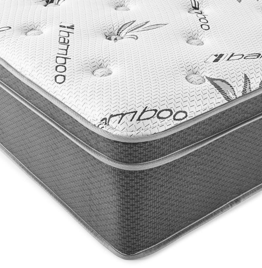 SOMMET 13-INCH EASTERN KING BAMBOO EURO TOP FOAM HYBRID MATTRESS - Image 2
