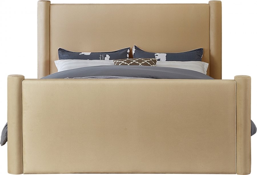 Elias Velvet Upholstered Bed - Image 4