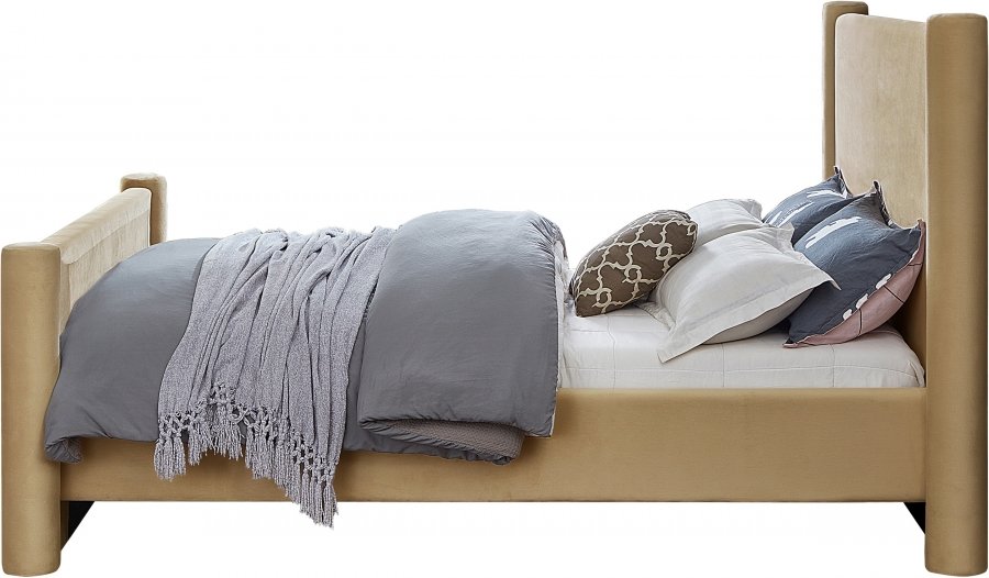 Elias Velvet Upholstered Bed - Image 6