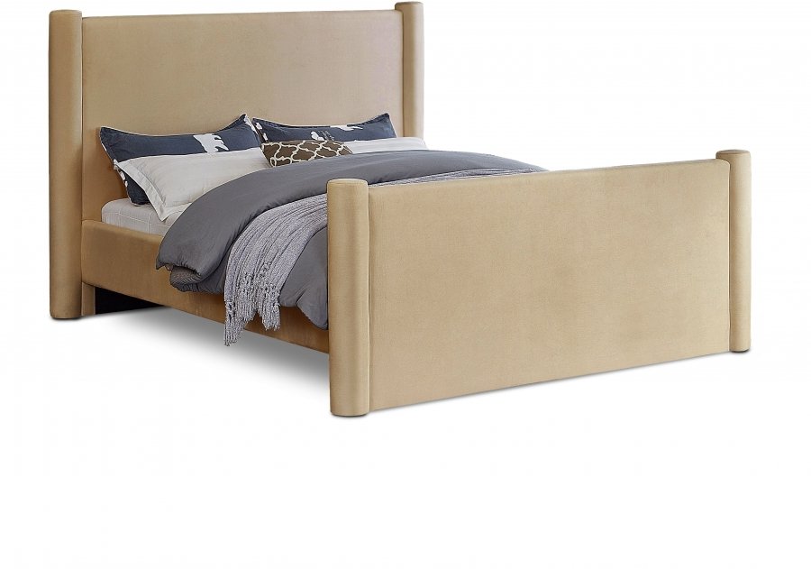 Elias Velvet Upholstered Bed