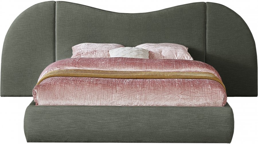 Everest Linen Textured Fabric Upholstered Bed - Image 3