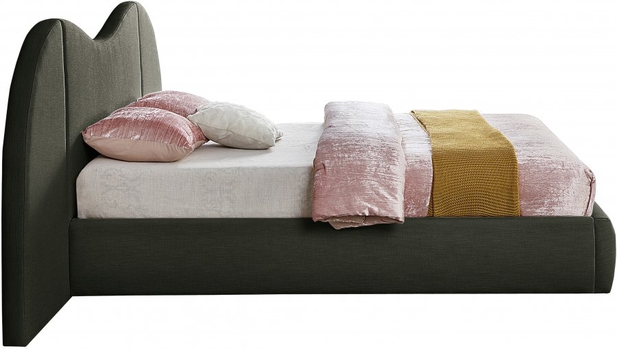 Everest Linen Textured Fabric Upholstered Bed - Image 5