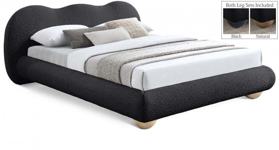 Hyde Boucle Fabric Upholstered Bed